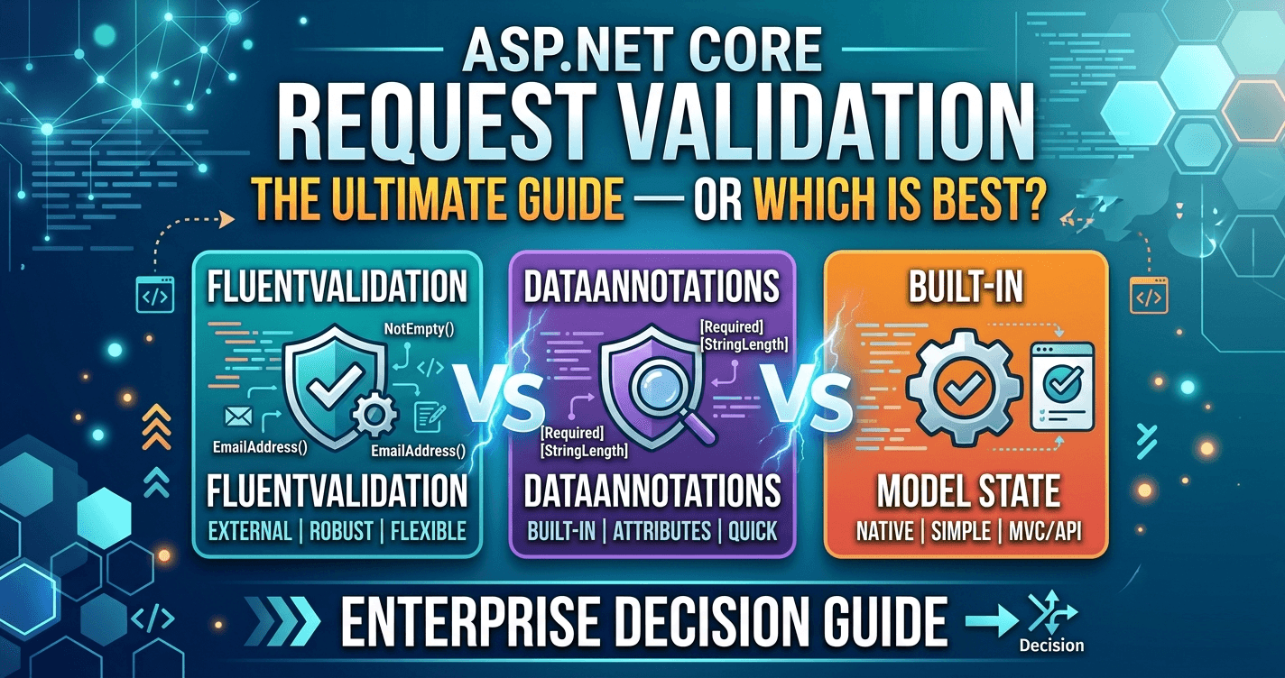 ASP.NET Core Request Validation: FluentValidation vs DataAnnotations vs Built-In — Enterprise Decision Guide