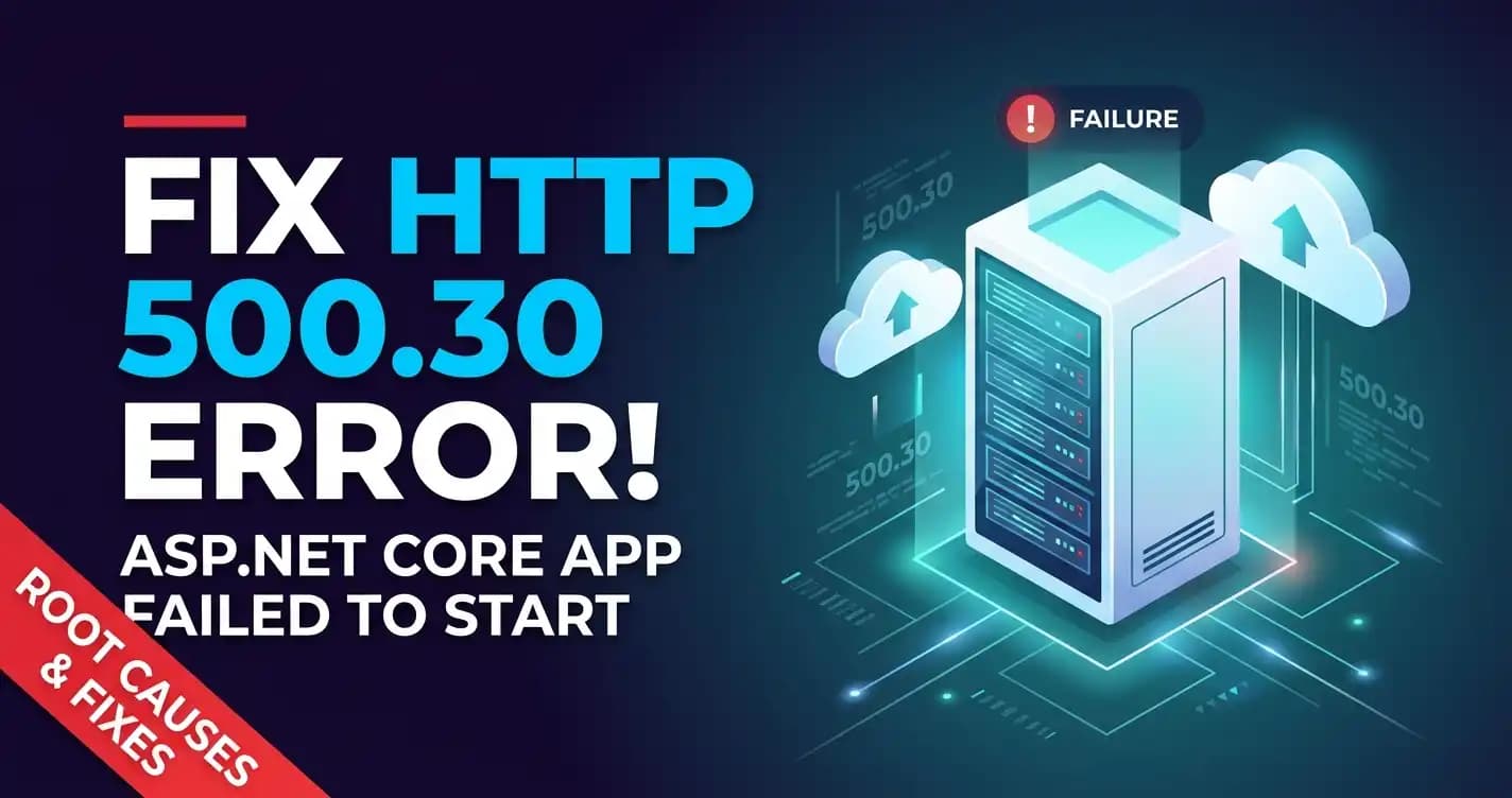 HTTP Error 500.30 – ASP.NET Core App Failed to Start: Root Causes and Fixes