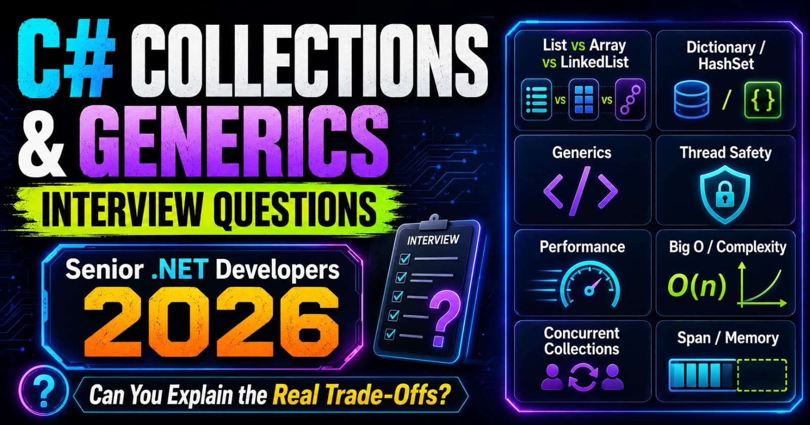 C# Collections and Generics Interview Questions for Senior .NET Developers (2026)