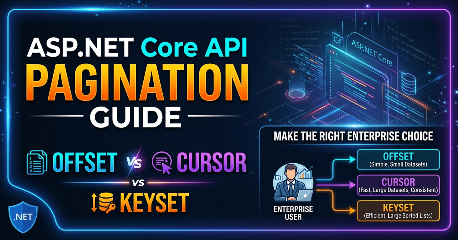 ASP.NET Core API Pagination: Offset vs Cursor vs Keyset — Enterprise Decision Guide
