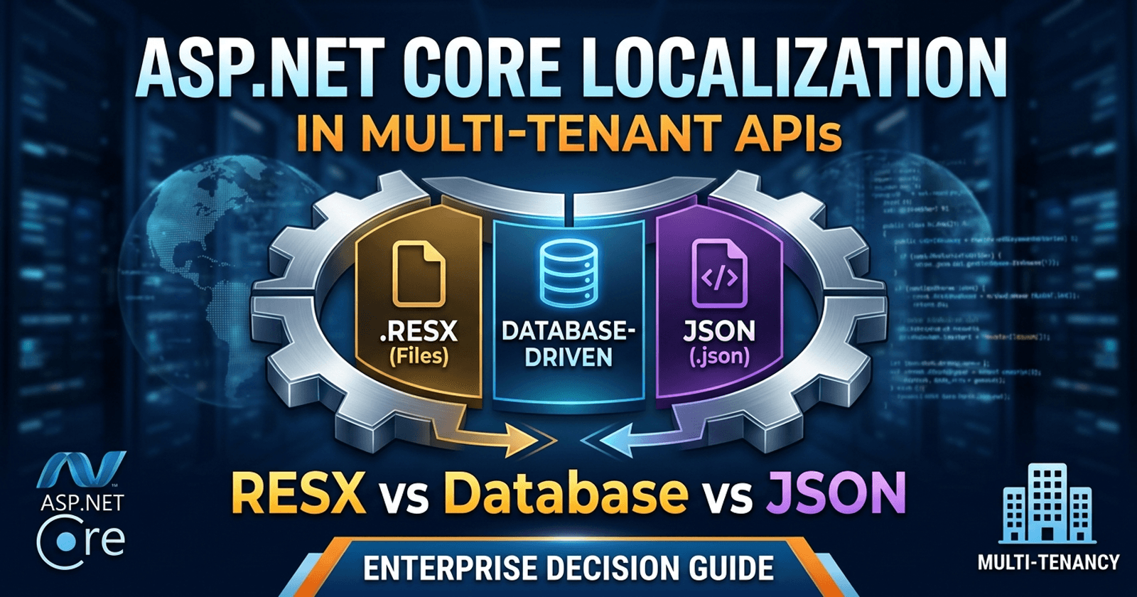 ASP.NET Core Localization in Multi-Tenant APIs: RESX vs Database-Driven vs JSON — Enterprise Decision Guide
