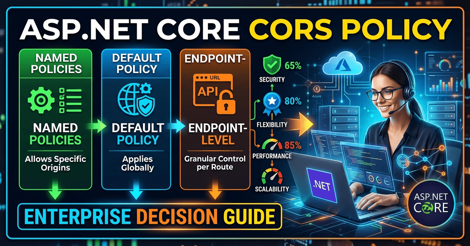ASP.NET Core CORS Policy: Named vs Default vs Endpoint-Level β Enterprise Decision Guide