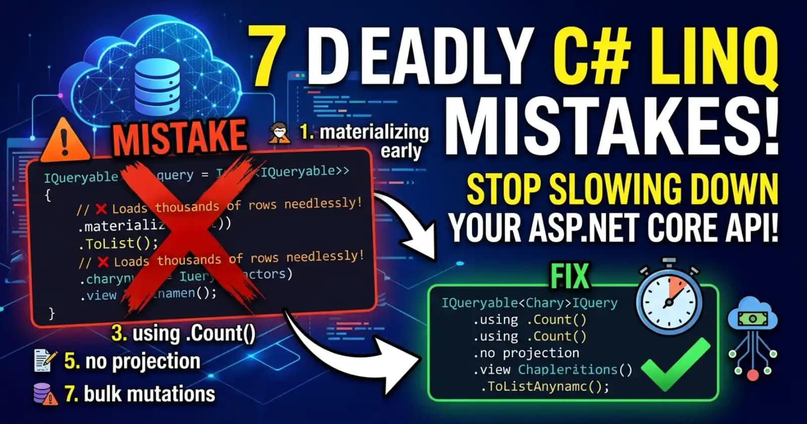 7 Common C# LINQ Mistakes in ASP.NET Core (And How to Fix Them)