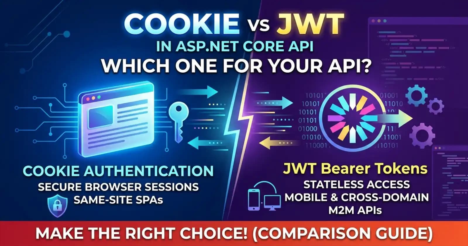 Cookie Authentication vs JWT in ASP.NET Core: Which Should Your API Use?