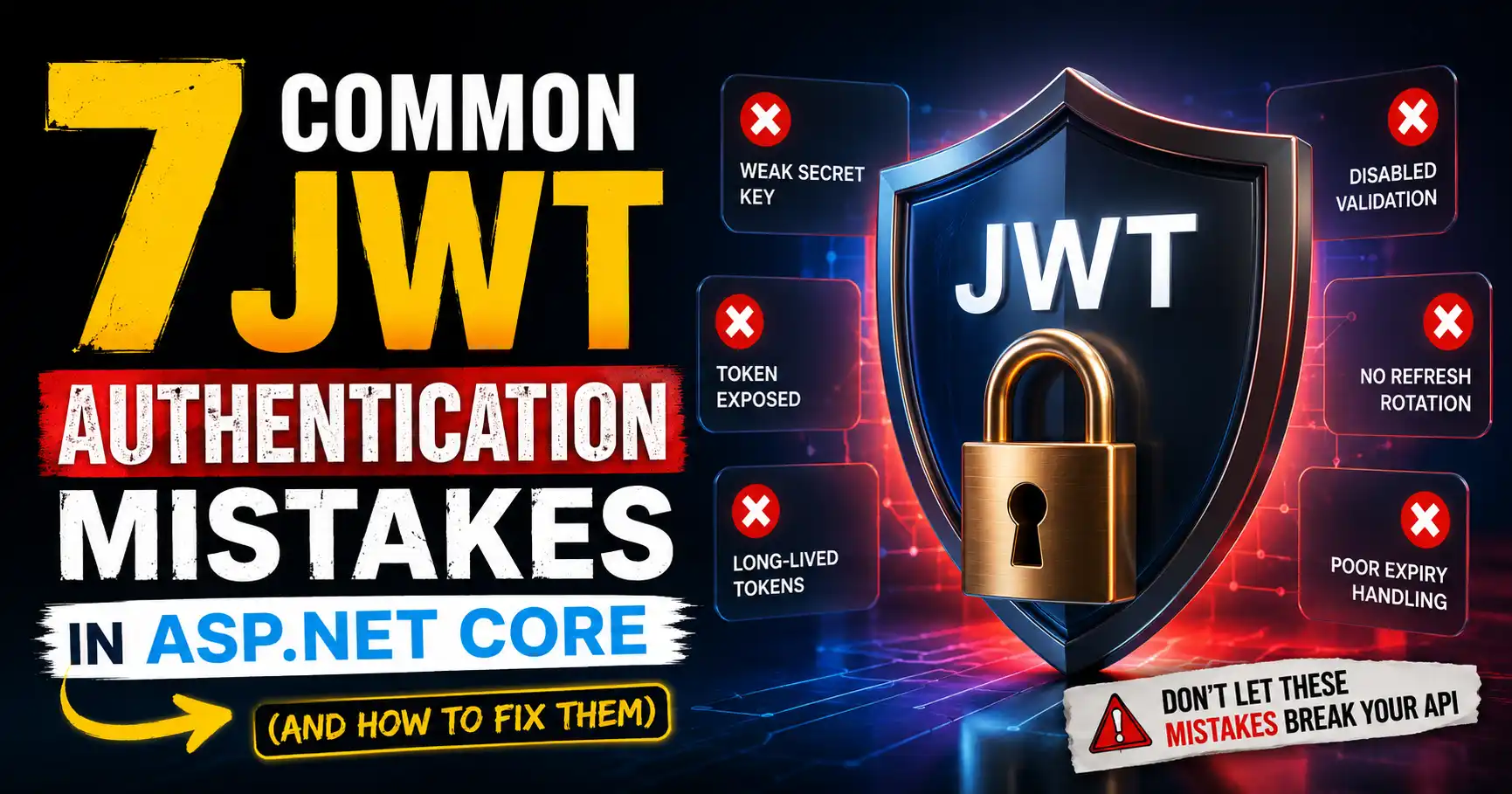 7 Common JWT Authentication Mistakes in ASP.NET Core (And How to Fix Them)