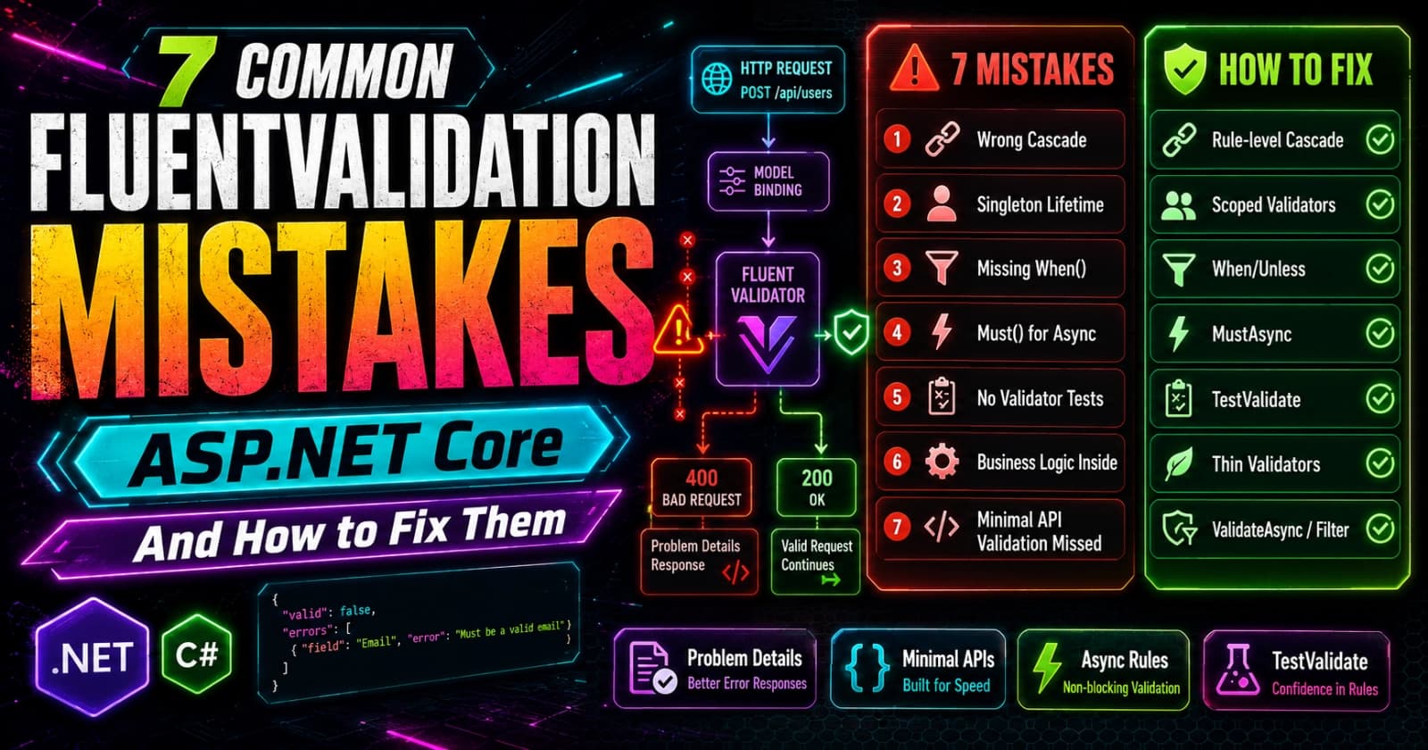 7 Common FluentValidation Mistakes in ASP.NET Core (And How to Fix Them)