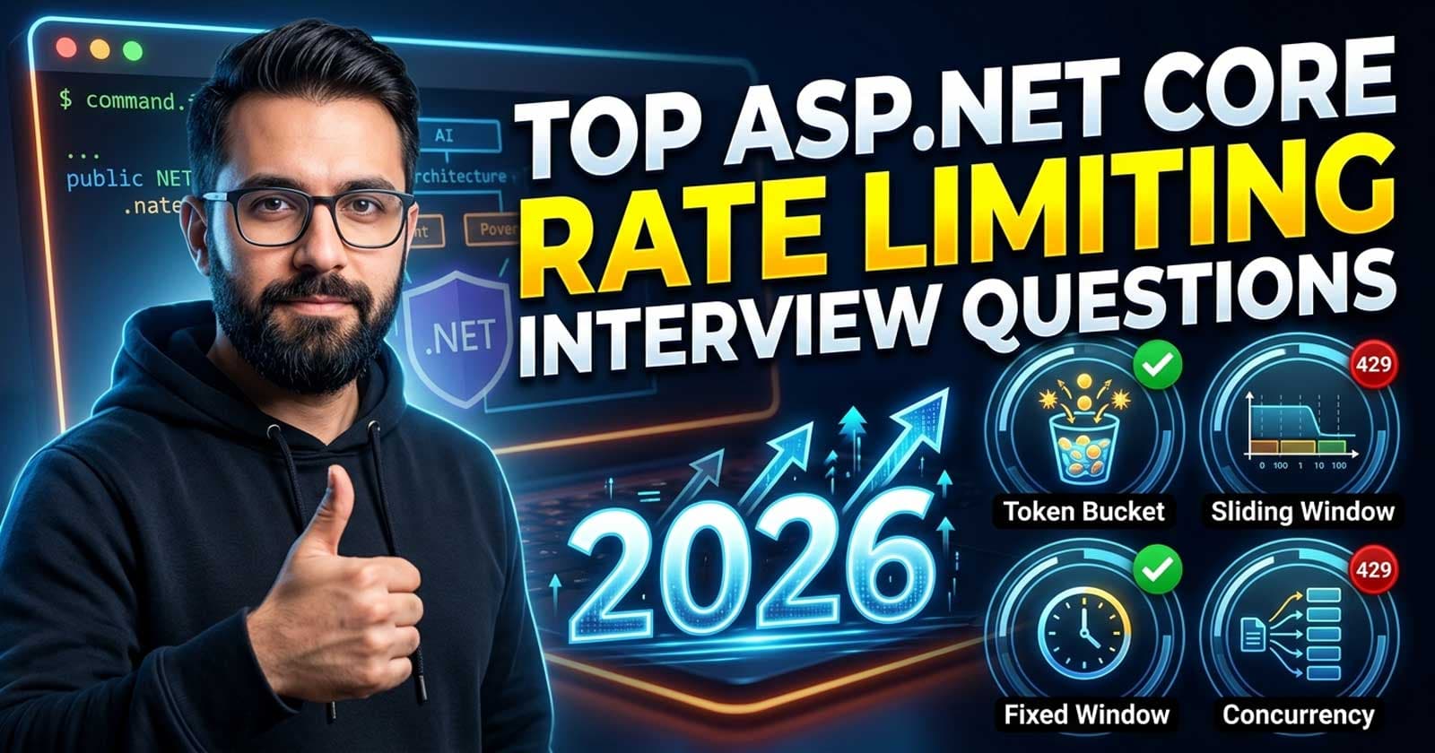 ASP.NET Core Rate Limiting Interview Questions for Senior .NET Developers (2026)