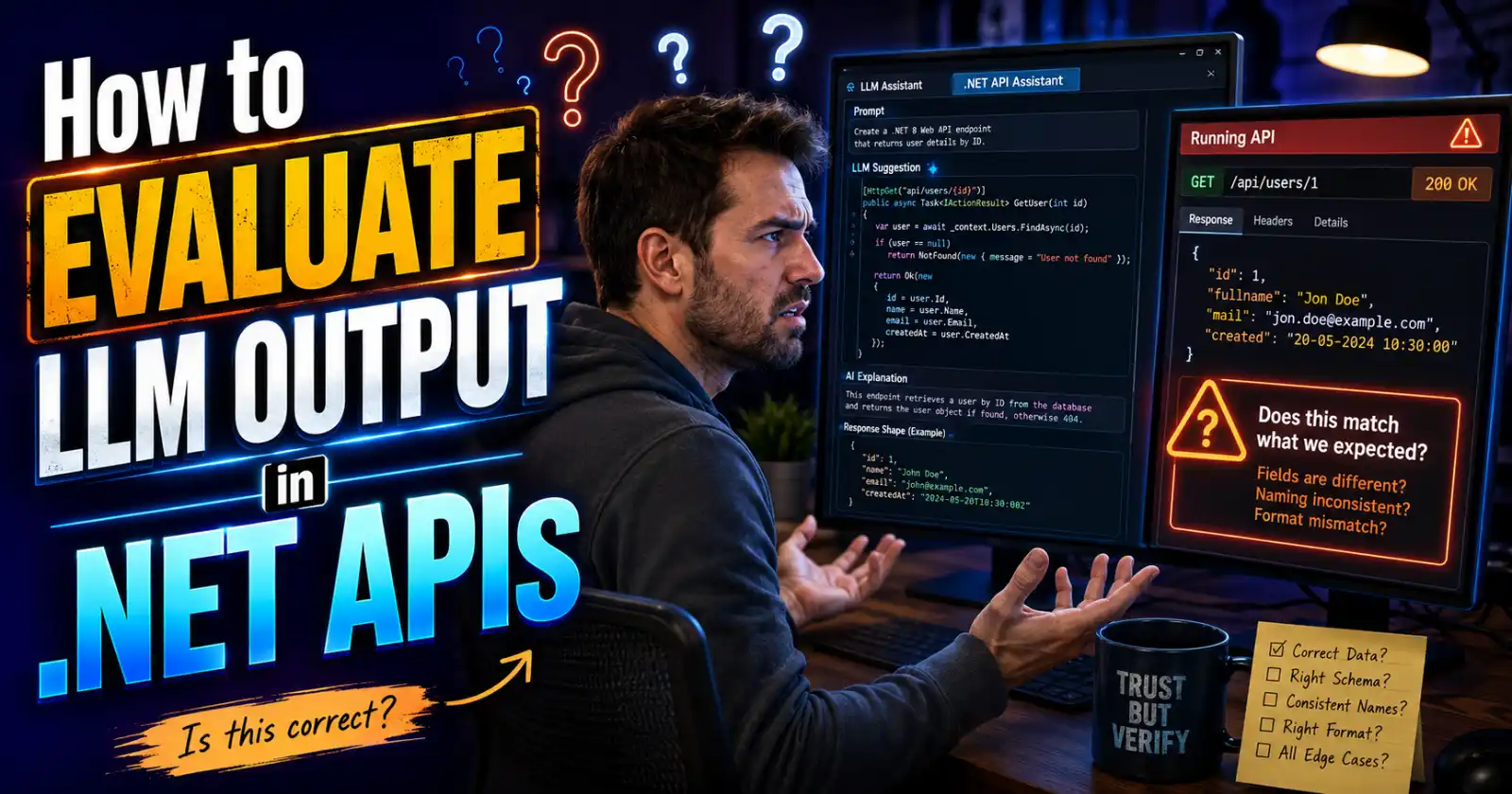 How to Evaluate LLM Output in .NET APIs: A Real-World Walkthrough