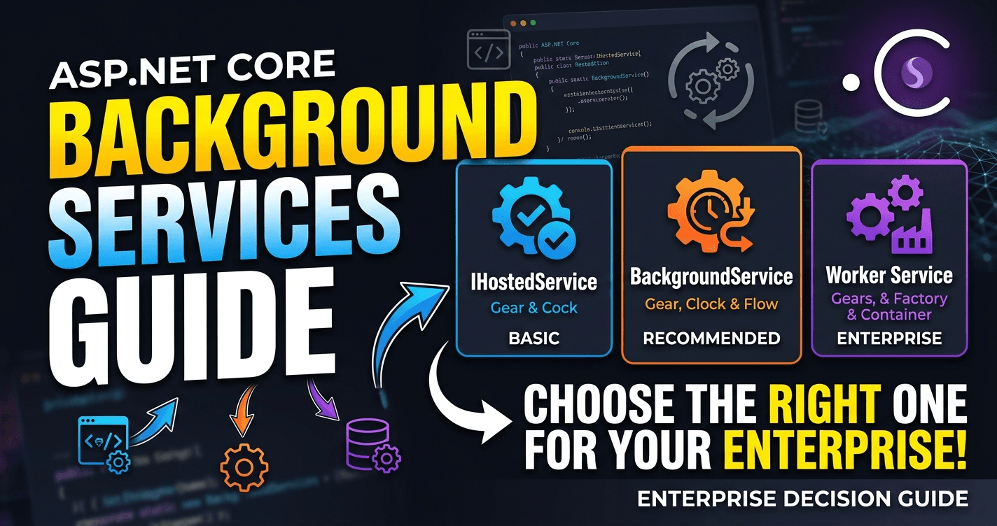 ASP.NET Core IHostedService vs BackgroundService vs Worker Service: Enterprise Decision Guide