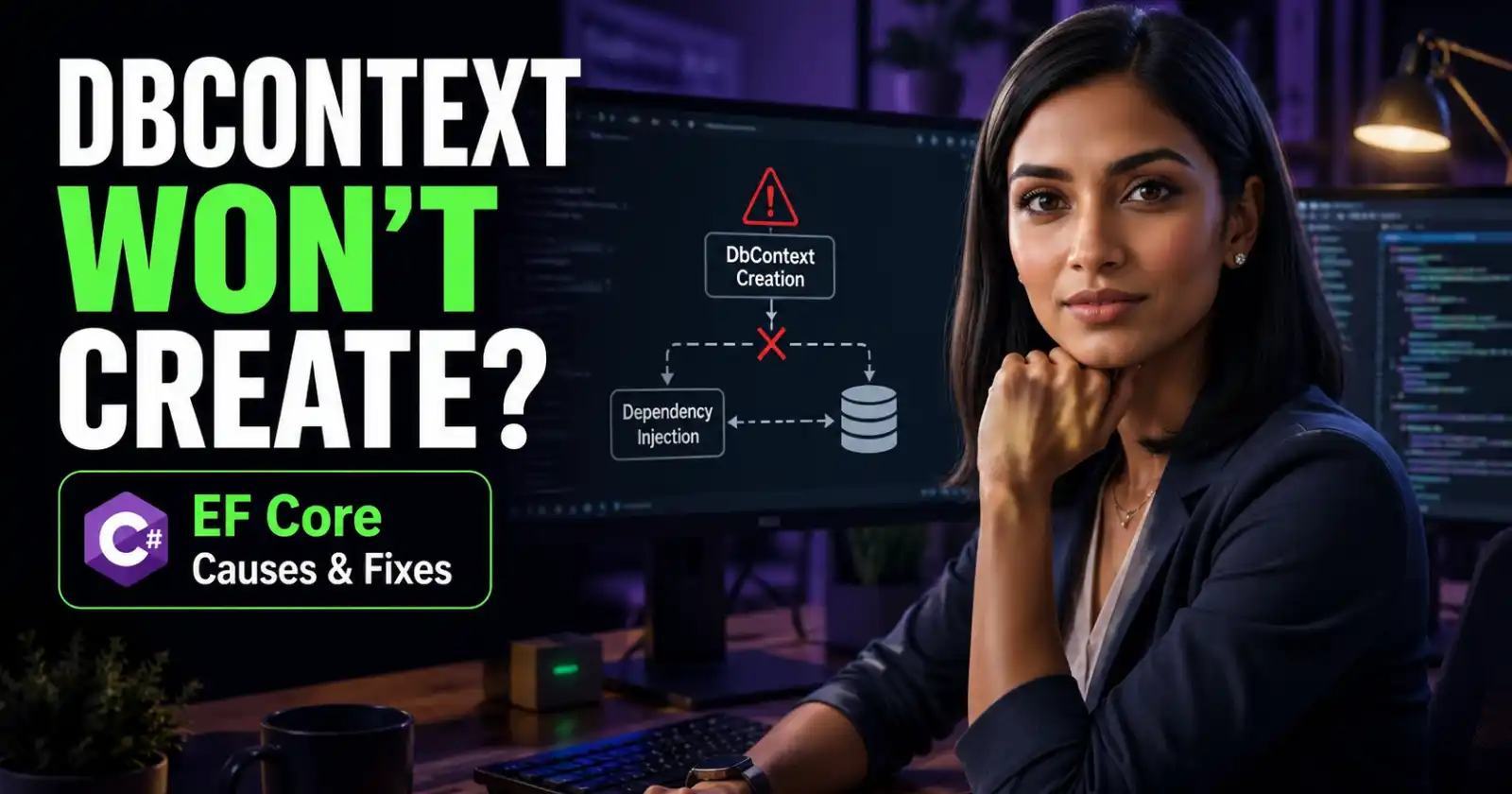Unable to Create an Object of Type DbContext in EF Core: Causes and Fixes