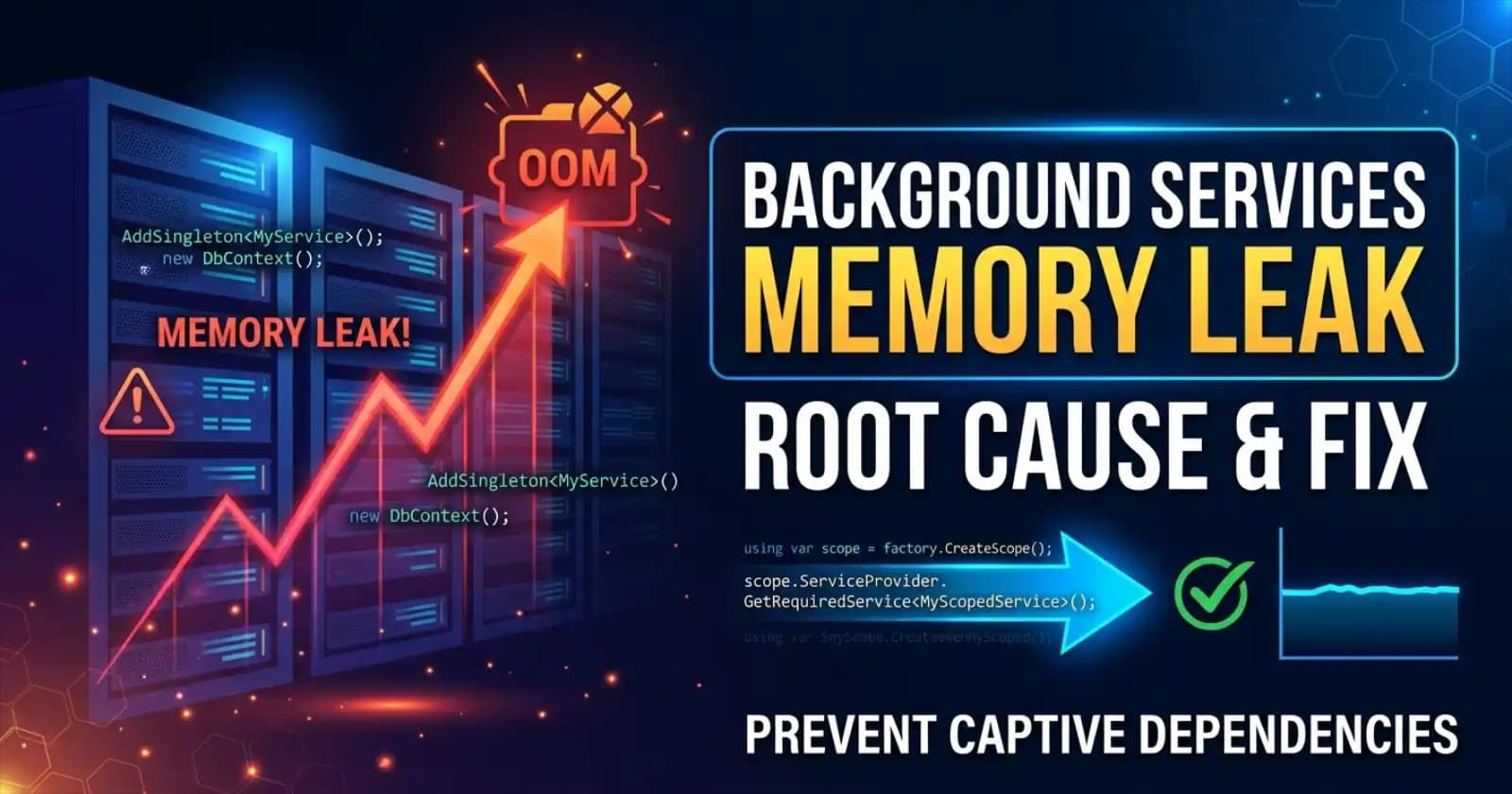 ASP.NET Core Memory Leak in Background Services: Root Cause and Fix