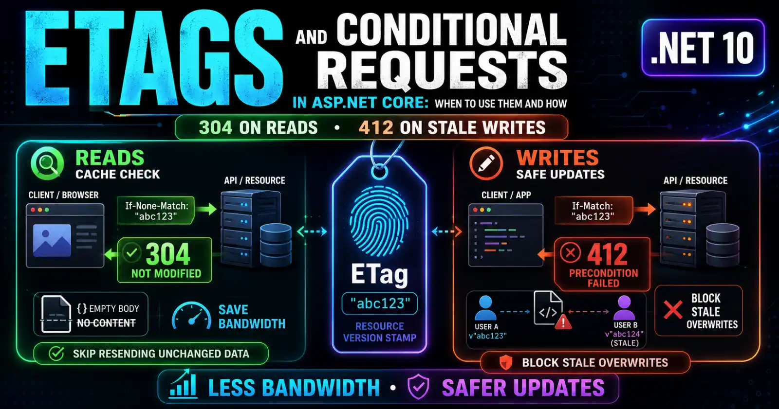 ETags and Conditional Requests in ASP.NET Core: When to Use Them and How