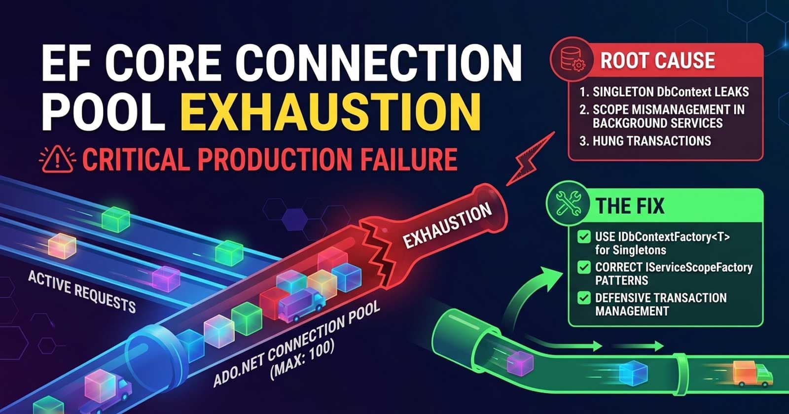 EF Core Connection Pool Exhaustion in ASP.NET Core: Root Cause and Fix