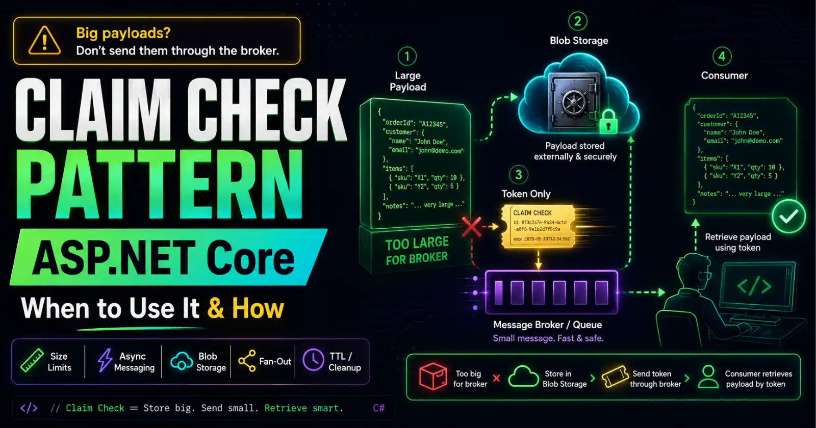 The Claim Check Pattern in ASP.NET Core: When to Use It and How