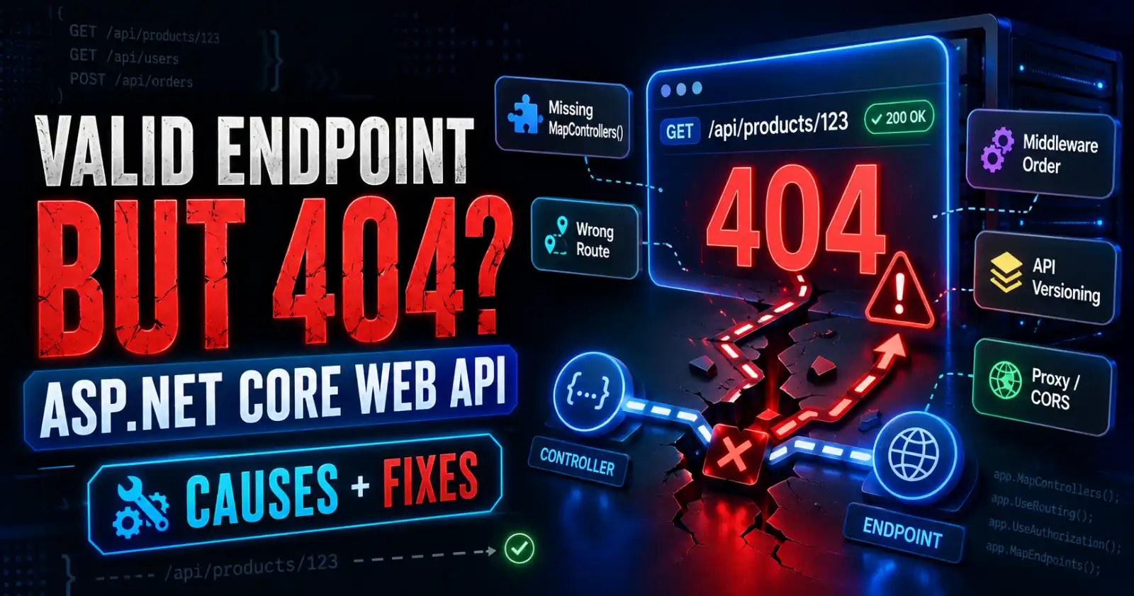 ASP.NET Core Web API Returns 404 on Valid Endpoints: Causes and Fixes