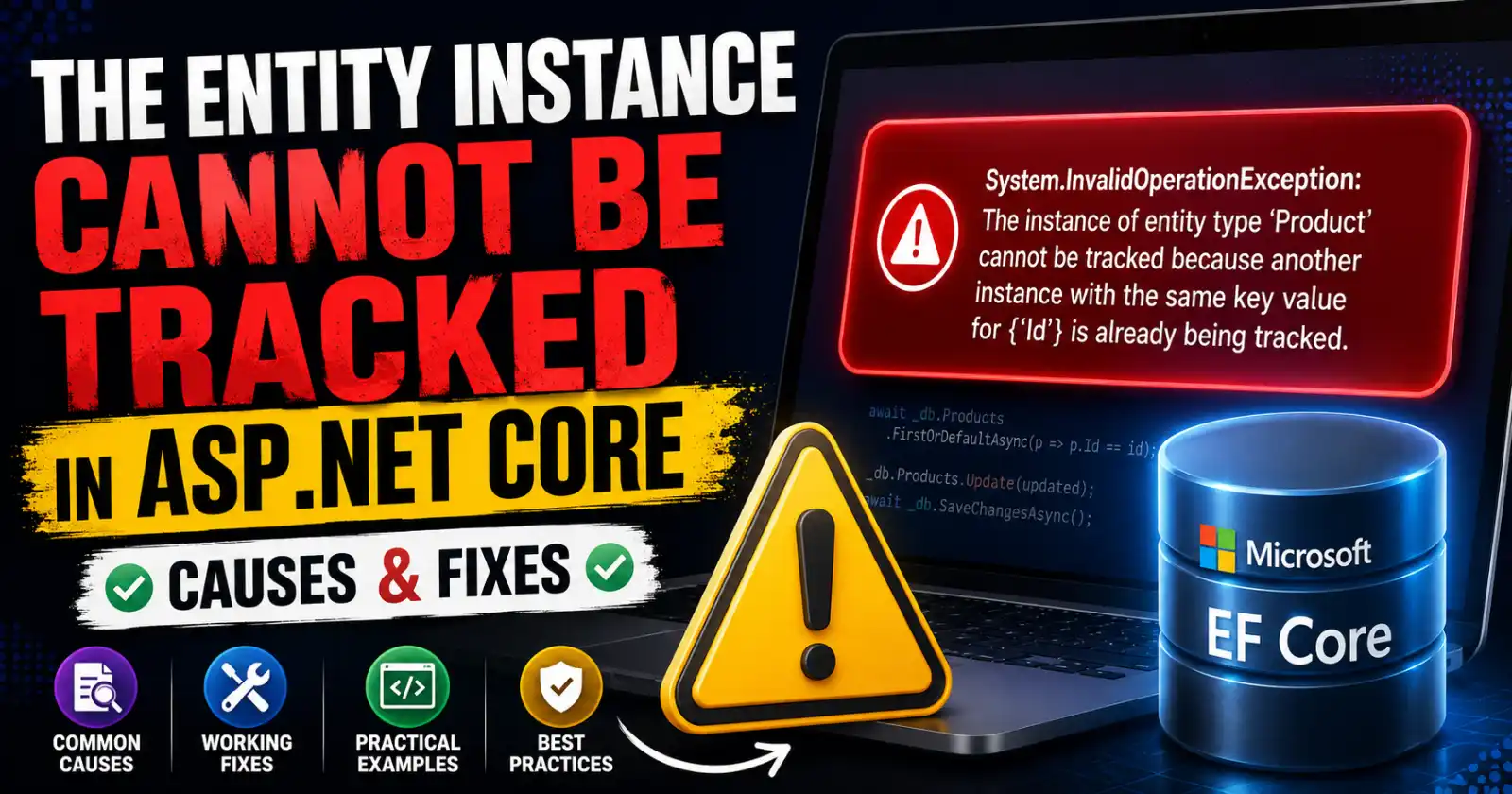 The Entity Instance Cannot Be Tracked in ASP.NET Core: Causes and Fixes