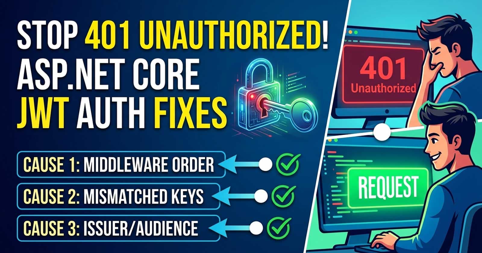 ASP.NET Core JWT Bearer Authentication Returns 401 Unauthorized: Causes and Fixes