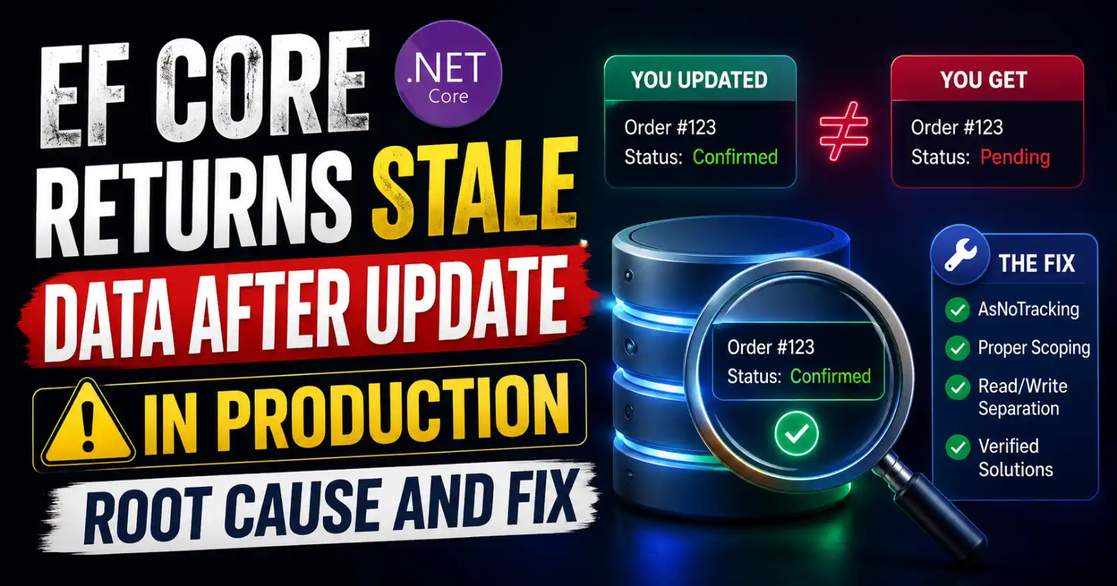 EF Core Returns Stale Data After Update in Production: Root Cause and Fix